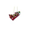 Speed Boat Santa and Reindeer Lake Party Boat Christmas Ornament