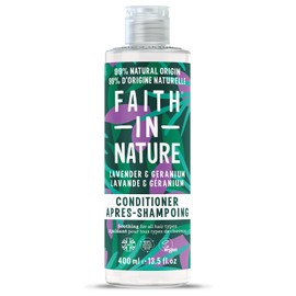 Faith In Nature Natural Lavender Geranium Conditioner, Soothing, Vegan and Cruelty Free, No SLS or Parabens, for All Hair Types, 400 ml