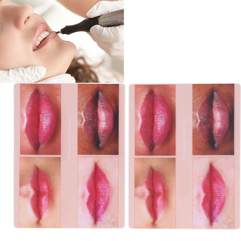 2pcs Lip Practice Skin 4 Lip Shapes Permanent Makeup Lip