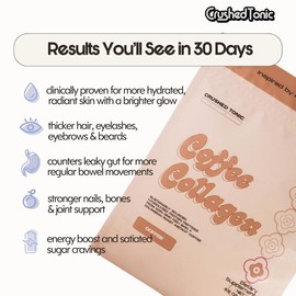 Marine Collagen with Instant Coffee - for Skin, Hair & Health - 150GRAM - Gluten Free GMO Free Skin Care Hair & Nail Care Healthcare Supplement Fitness Edible Dietary Beauty Protein:_Colombian Coffee Marine Collagen Pouch