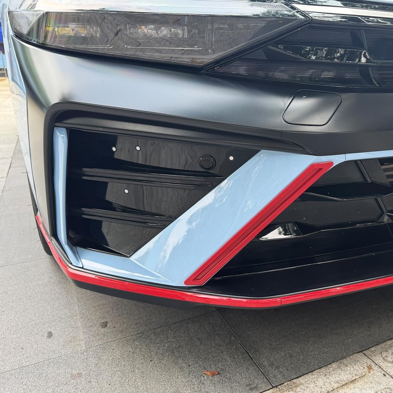 JUIVEEL Red Style Front Bumper Cover Trim,Front Bumper Side Frame