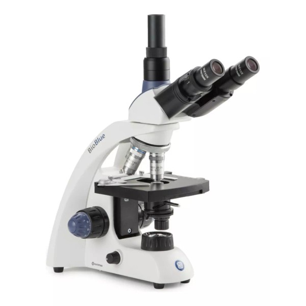 BIOBLUE - KABLA Microscopio Trinocular Bioblue 40x-1000x, Con Cámara, Neoled Color Blanco/negro
