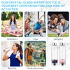 meekoo 2 Pieces Crystal Glass Water Bottle Clear Water Bottle