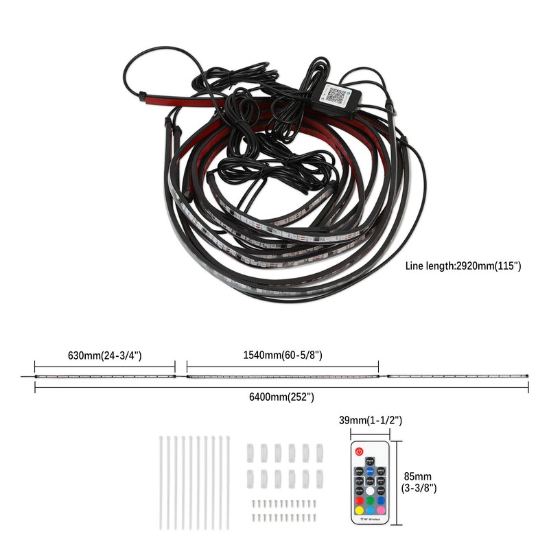 KEEPDSGN For Dodge Charger Challenger Dreamcolor LED Underglow Lights Strip