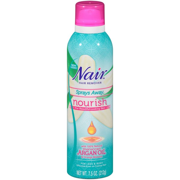 Nair Hair Remover Nourish Sprays Away Moroccan Argan Oil, 7.5 oz.
