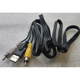 For Sony USB Mini B 8 Pin to Dual RCA/USB A Data Cable for Sony S650, S700 & S800 Models
