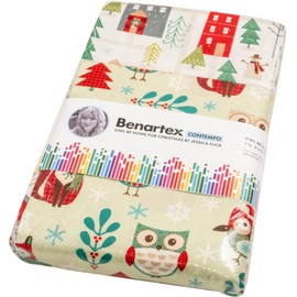 Jessica Flick Owl Be Home for Christmas 13 Fat Quarters Benartex