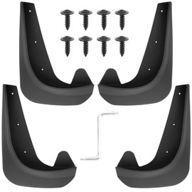 4 Pieces Car Mud Flaps Fender Splash Guards, Universal Sports Mudguard Wheel Front Rear Exterior Accessories for Car Auto Van SUV Trucks Sedan