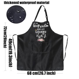 PXTIDY Granny Kitchen Apron Keep Calm And Let Granny Handle It Apron Funny Retirement Gifts For Granny Grandma