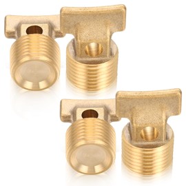 Otoolling 4 Pcs Boat Drain Plugs 1/2" NPT Solid Brass Drain Plugs Commonly Used in Boat Hulls Solid Brass Hull Spare Garboard Plug