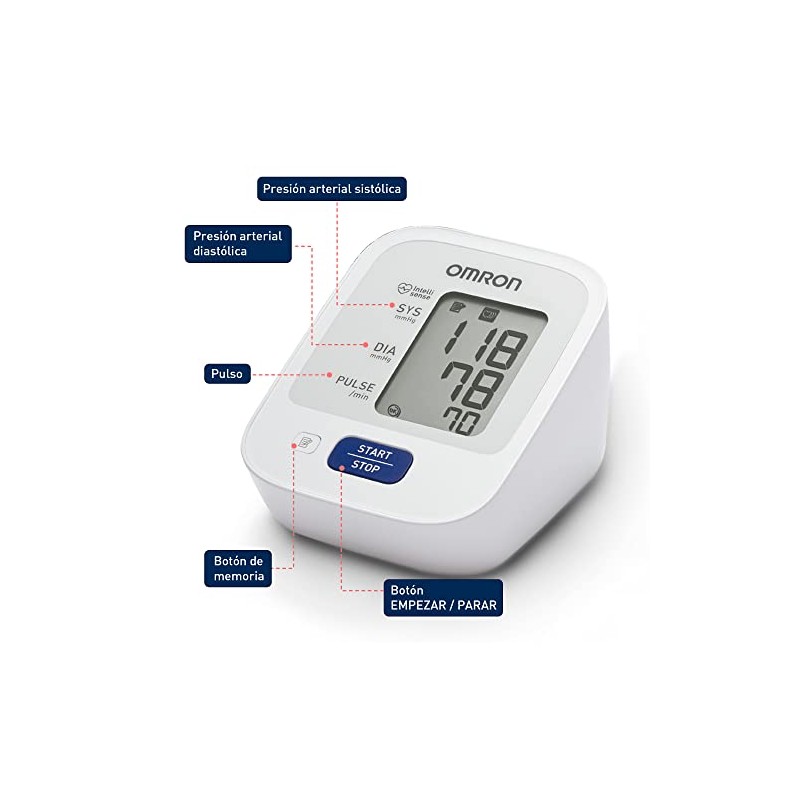 OMRON Baumanmetro digital de brazo HEM-7122 con 30 memorias