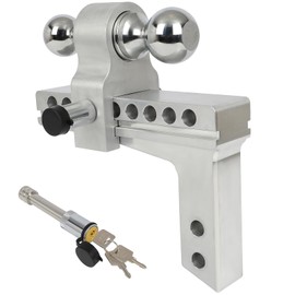 ROADFAR 2"Inch receiver 8" Drop Trailer Towing Hitch Tow 2 ball 2" & 2-5/16'' 10000lbs - Easy Install