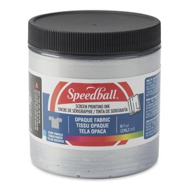 Speedball Opaque Iridescent Fabric Screen Printing Ink, 8-Ounce, Silver