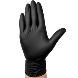 TitanFlex Disposable Nitrile Exam Gloves, 6-mil, Black, XL 1000-ct Case, Heavy Duty Disposable Gloves, Cooking Gloves, Mechanic Gloves, Latex Free Gloves, Food Safe Rubber Gloves for Food Prep