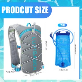 Hydration Bladder With Hydration Backpack, 2l Leak Proof Water Bladder With Insulated Tube For Outdoor Hiking Camping Cycling Biking