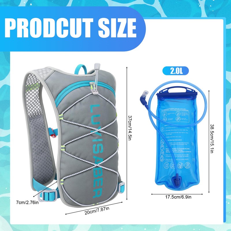 Hydration Bladder With Hydration Backpack, 2l Leak Proof Water Bladder