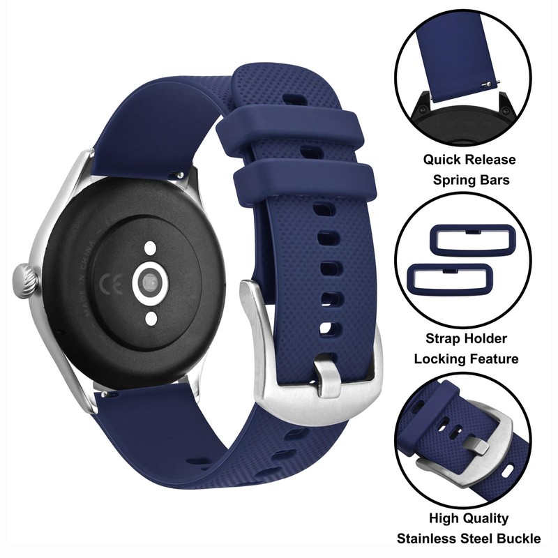 Anbeer Correa de reloj de silicona de 22 mm de