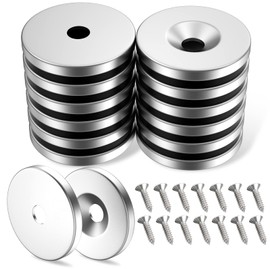 14 Pcs Strong Neodymium Magnets Heavy Duty,30LBS Rare Earth Countersunk Magnets with Holes and mounting Screws,0.98x0.12 inch Round Cup Magnets for Locker, Tool Storage, DIY, Crafts