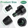 1/2 Inch Drip Irrigation Tubing Faucet Adapter, 3 Pcs 3/4"
