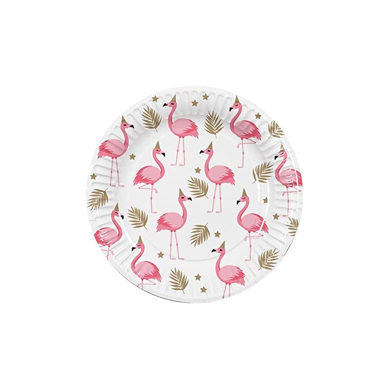Boland 52496 Flamingo Party Plates, Pack of 10, Size 23