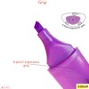 DOLLAR HL625 Neon Fluorescent Highlighter Pens, VIOLET, Pack of 10,