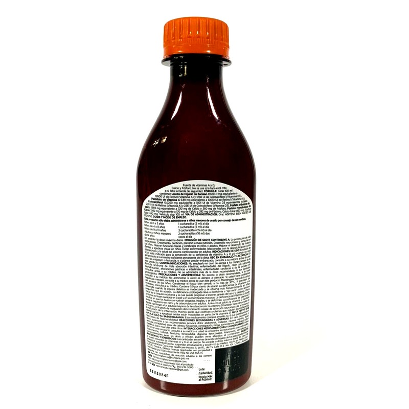 GSK Emulsion SCOTT Naranja / SCOTT Emulsion Orange Flav Vitamins