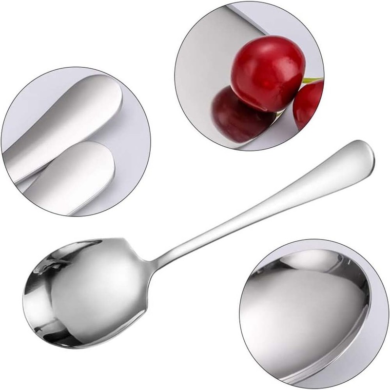 2 Pcs Large Serving Spoons Stainless Steel Large Buffet Serving