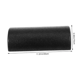 WOONEKY Yoga Roller Multi Functional Half Foam Roller for Muscle Massage and Exercise Lightweight Durable and Easy to Maintain Black