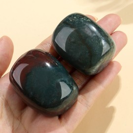 AWARDSEN Lndian Agate Crystal Healing Crystals 1.57-2.0" Large Polished Stones 0.98" Thick Natural Reiki Protection Crystal Spiritual Witchcraft Meditation Stone Energy Balancing Anxiety Crystal