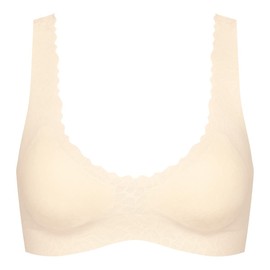 Sloggi Women's Zero Feel Lace 2.0 Bralette Bustier, Angora, M