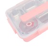 Lunch Box with Lid 5 Compartments Heat Preservation Stainless Steel