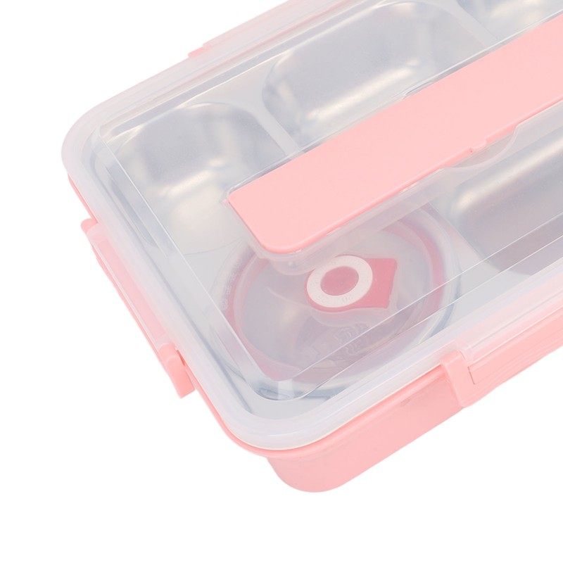 Lunch Box with Lid 5 Compartments Heat Preservation Stainless Steel