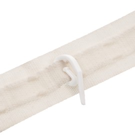 White Plastic Curtain Hooks | Hooks For Pencil Pleat, Window, Door & Shower Curtains | Heavy Duty Hook for Header Tape & Drapery | Pack of 50-2.8 x 1.2cm | The Bead Shop - A UK Brand