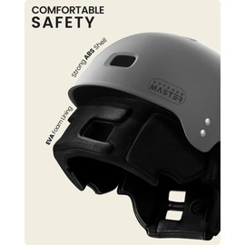 OutdoorMaster Kayak Helmet, Wakeboard Helmet Whitewater Helmet Men Women, Water Helmet with Ear Pads, Surf Helmet 12 Vents Dial Fit