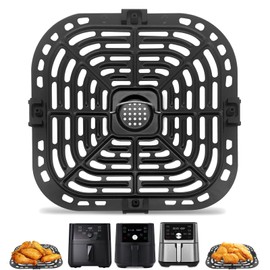 GXF Air Fryer Grill Pan for Instant Pot Vortex Plus 6 in 1 5.7QT 6 QT Gourmia GAF735 6 QT Air Fryer, Accessories Replacement Tray Rack Parts Grill Plate Crisper Plate, Dishwasher Safe