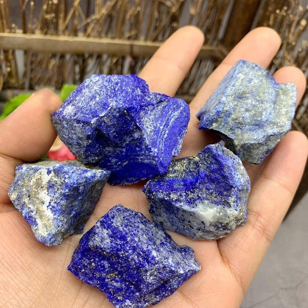TEAMWILL 100g Raw Natural Afghanistan Lapis lazuli Crystal Gemstone Mineral