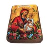 Handmade Wooden Greek Christian Orthodox Icon of Virgin Mary of