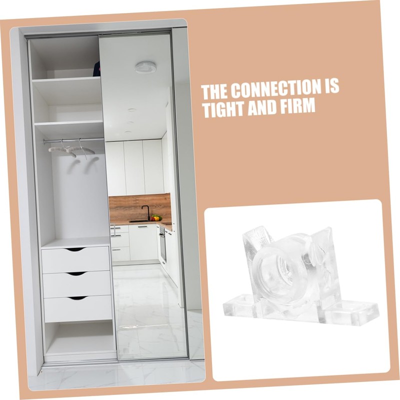 Gadpiparty 20Sets Cabinet Door Catch Clips Transparent Drawer Panel Fixing