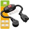 Angled Four-in-One Heavy Duty On/Off Switch Extension Cord 12-AWG 15A
