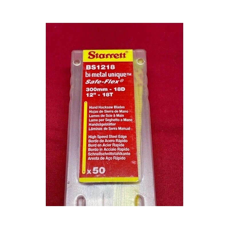 Starrett BS1218 High Speed Steel Edge - Safe Flex Hand