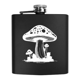 6oz (170ml) 'Mushroom' Pocket Hip Flask (HP00027696)