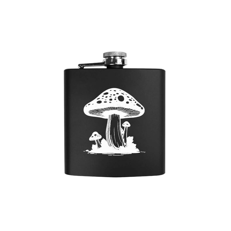 6oz (170ml) 'Mushroom' Pocket Hip Flask (HP00027696)