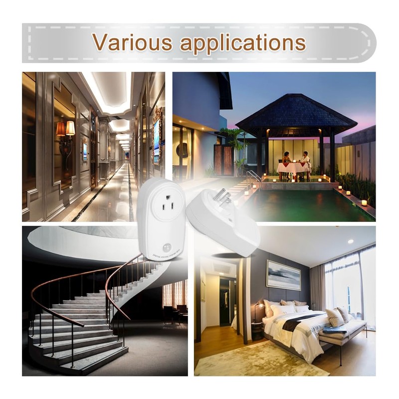 ZORZA 4Pcs Motion Sensor Switch Plug in Motion Sensor Light