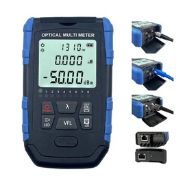 5-in-1 Fiber Optic Cable Tester, Portable Optical Power Meter with Fiber Optic Light, FC/SC/ST Universal Interface