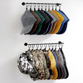 Viklluyr Hat Rack For Baseball Cap Hat Storage With 20 Hooks - Modern