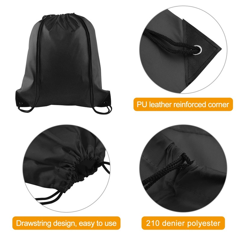 KUUQA 2 Pcs Drawstring Backpack Bags Sports Cinch Sack String
