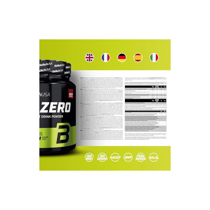 BioTechUSA Crea Zero | Sugar-Free Creatine Drink Powder | Added