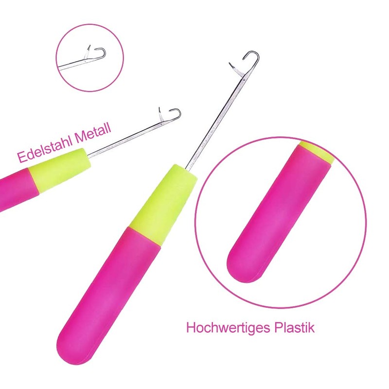 5 Sizes Latch Hook Kit, Crochet Hook Set, Hair Extension