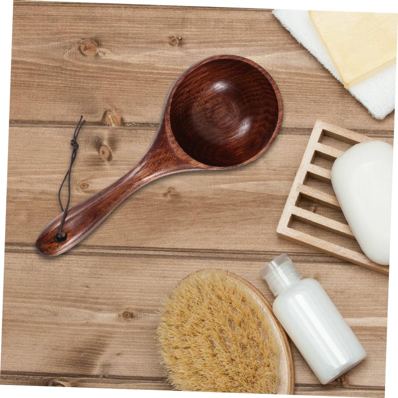 OHPHCALL Wooden Bath Scoop Water Pouring Spoon for Shower Sauna