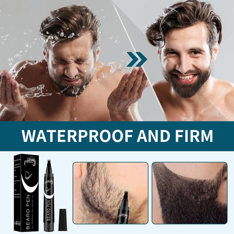 XdealCozyxc 4PCS Beard Pencil Filler for Men, Easy Waterproof Beard